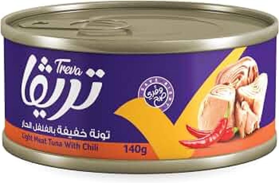 تونة حفيفة بالفلفل الحار تريفا 140غ