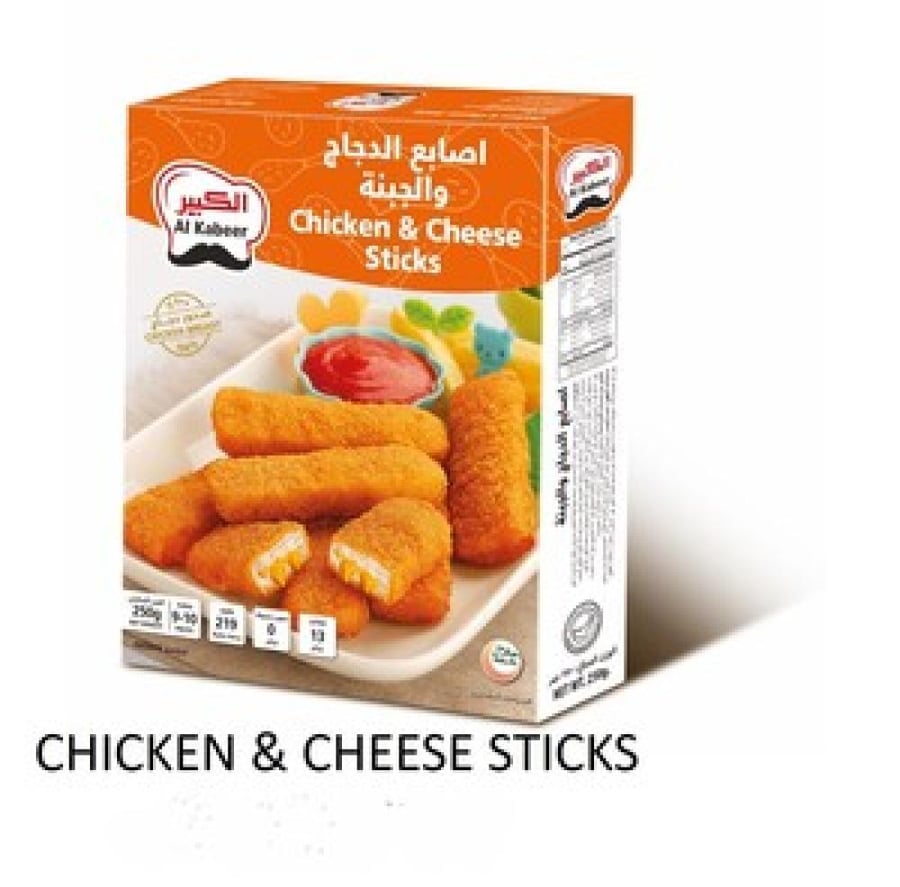 اصابع الدجاج والجبنة 10 قطعة الكبير 250غ