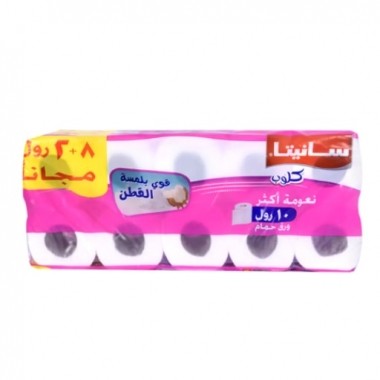 ورق حمام سانيتا كلوب 200ورقة 8+2رول
