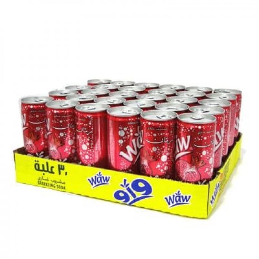 مشروب غازي رمان واو 180مل كرتون30
