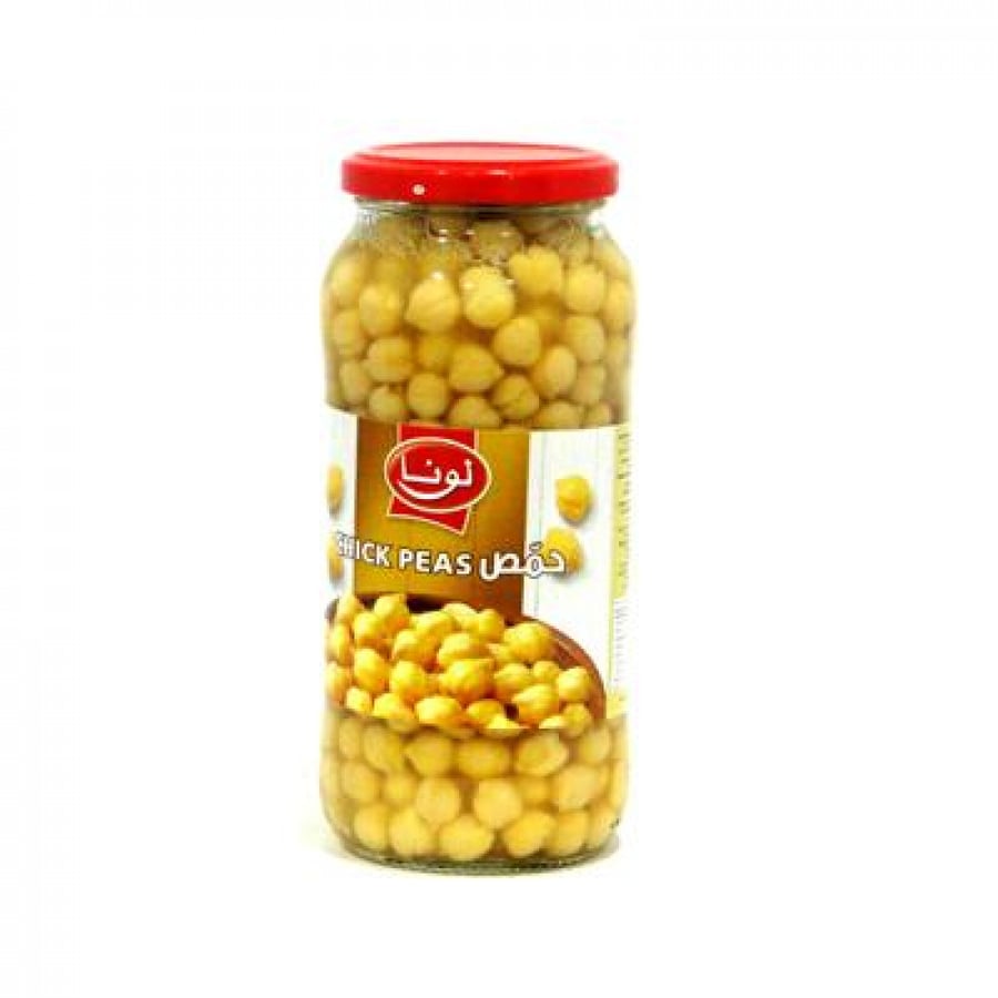 حمص حب لونا زجاج 580غ