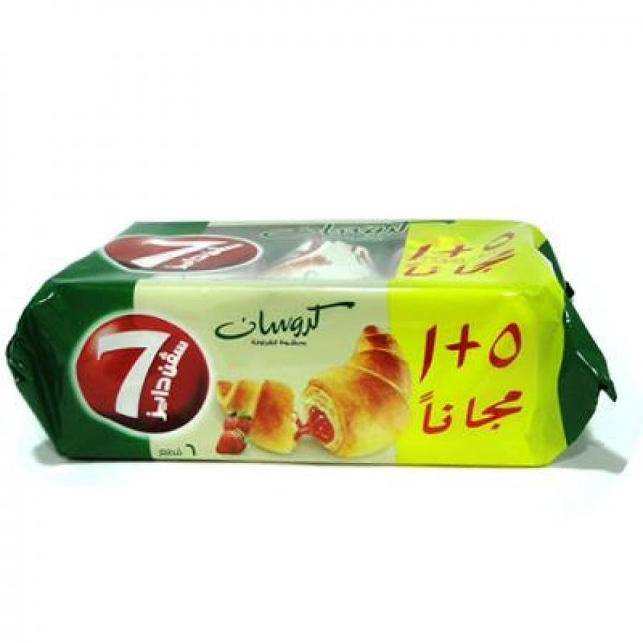 كروسان بحشوة الفراولة سفن دايز 55غ عرض5+1