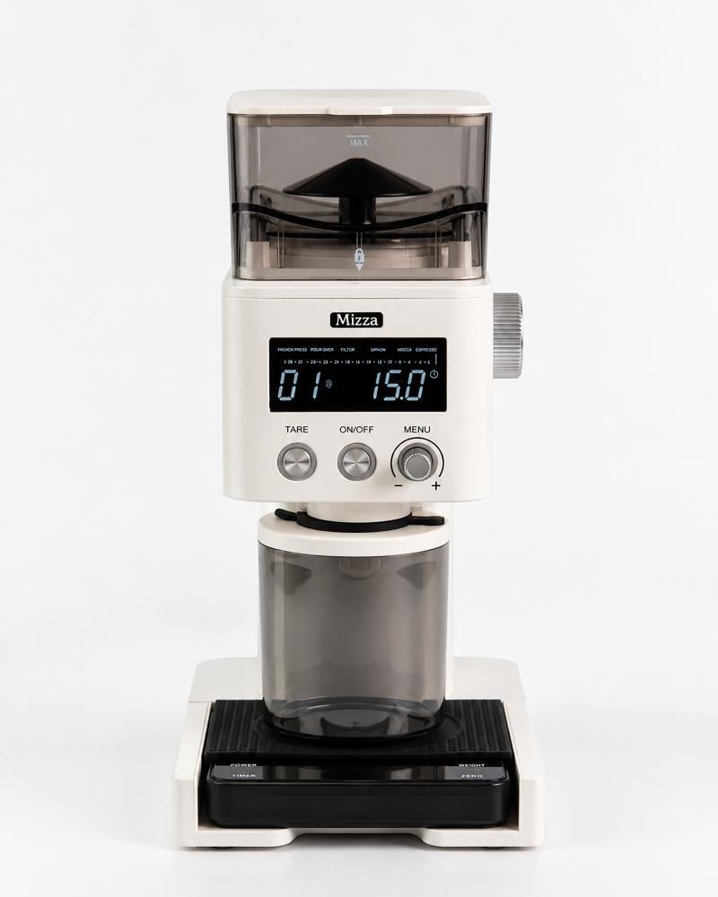 مطحنة ميزا - Mizza Grinder with Scale - White