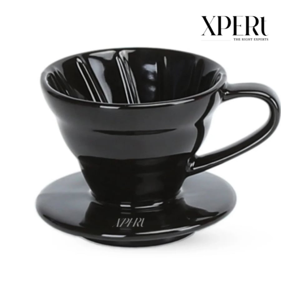 قمع سيراميك اكسبرت V60 مقاس 01 , أسود | XPERt Dripper