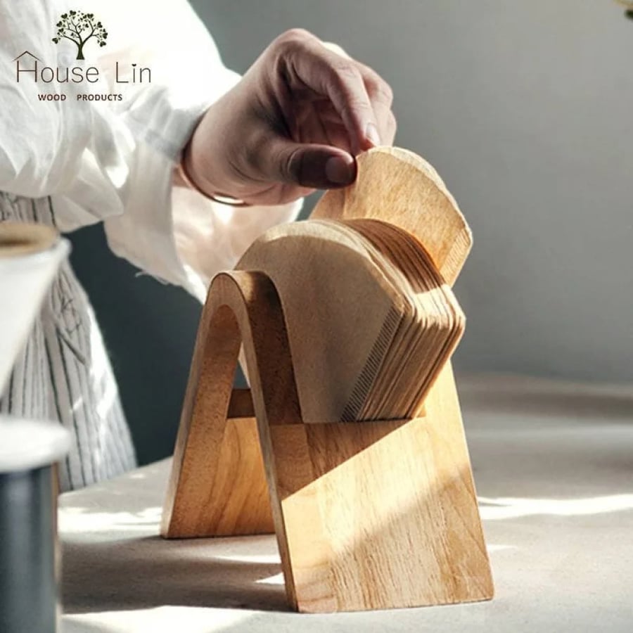 حامل فلاتر V60 خشبي