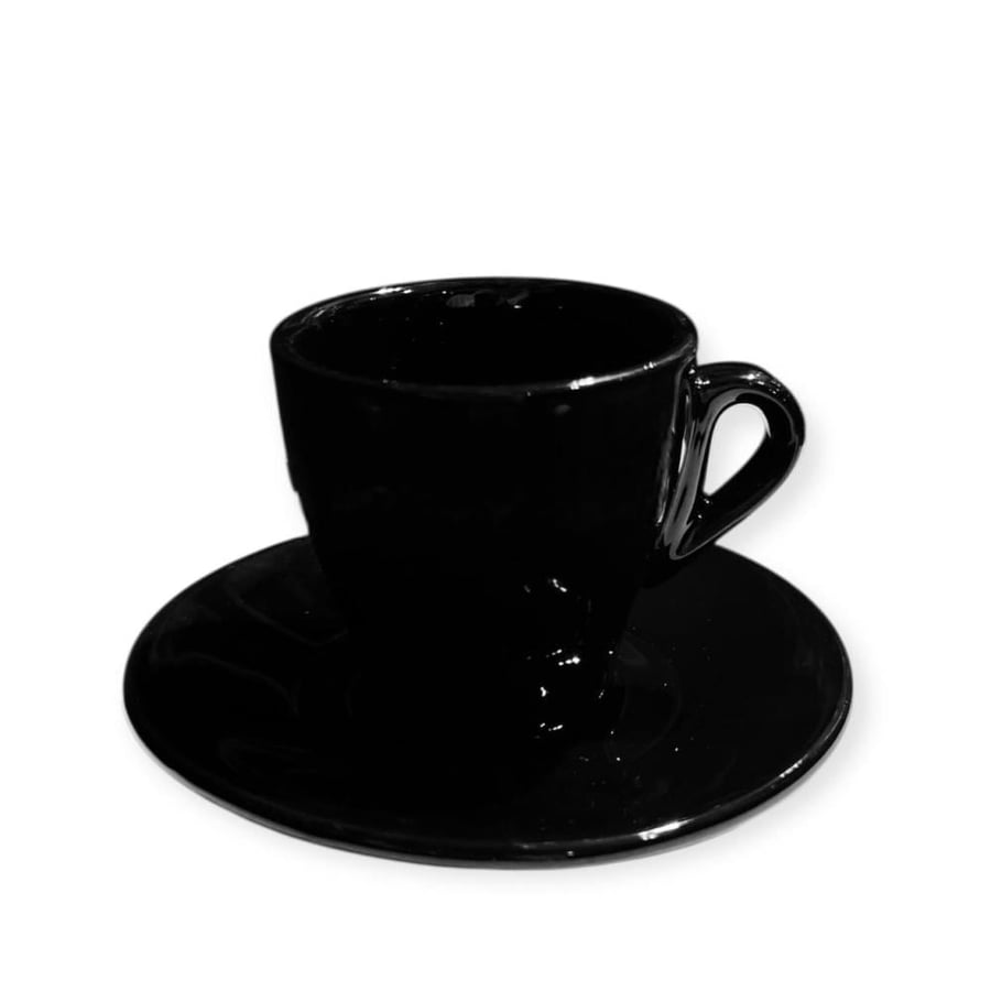 كوب فلات وايت 170ML سيراميك من Squalo - اسود