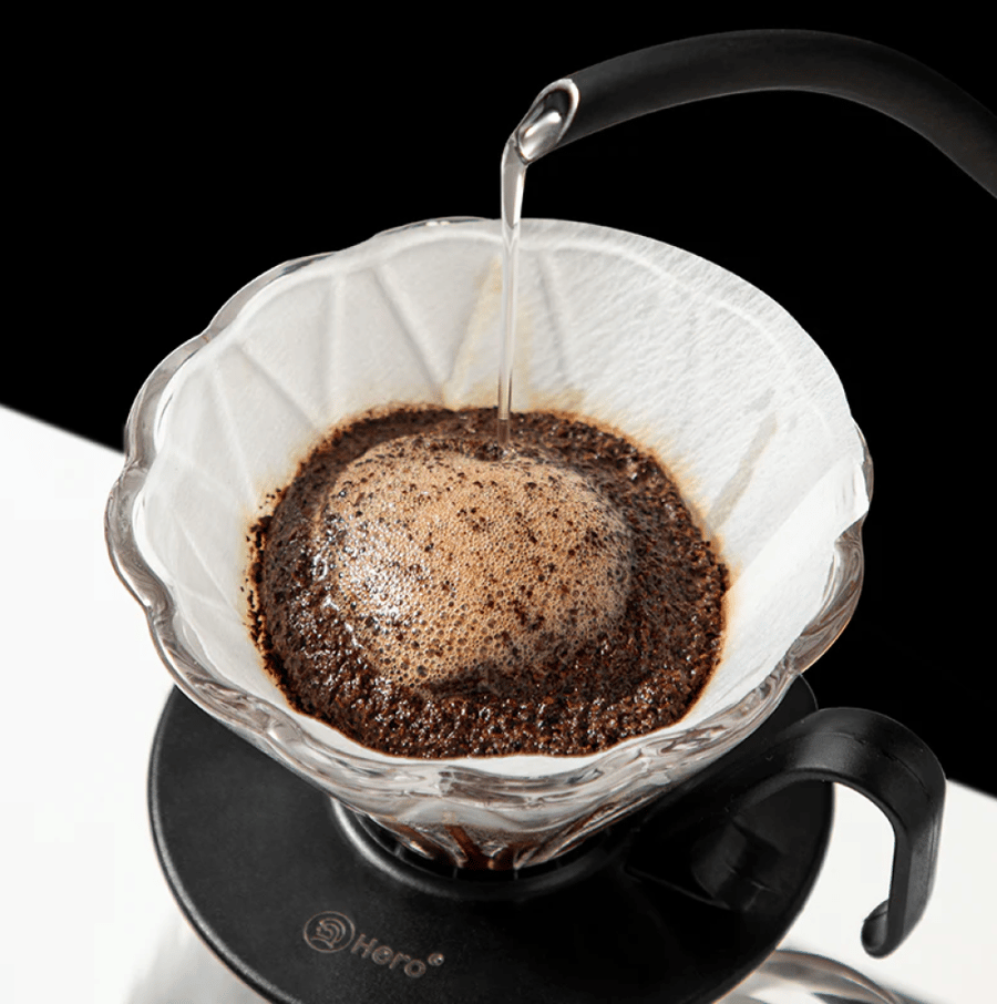 قمع زيرو هيرو زجاجي 01 مع قاعدة اكريلك ZEROHERO PRISMA GLASS COFFEE DRIPPER