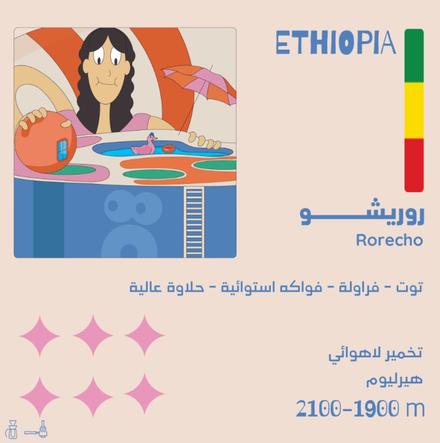 1 كيلو محمصة اولالا روريشو - اثيوبيا