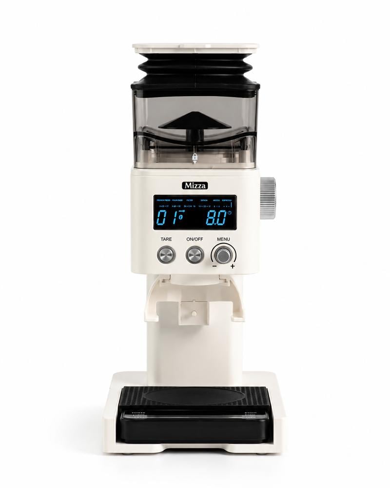 مطحنة ميزا - Mizza Grinder with Scale - White