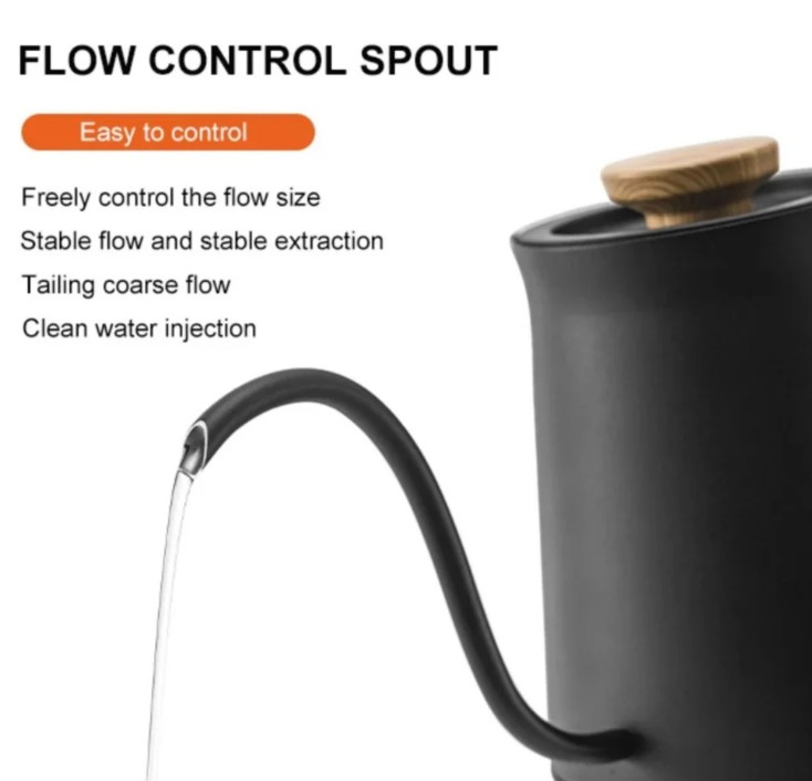 غلاية كوف الذكية للترشيح 600 مل - لون اسود | Smart Pour Kettle 600ML