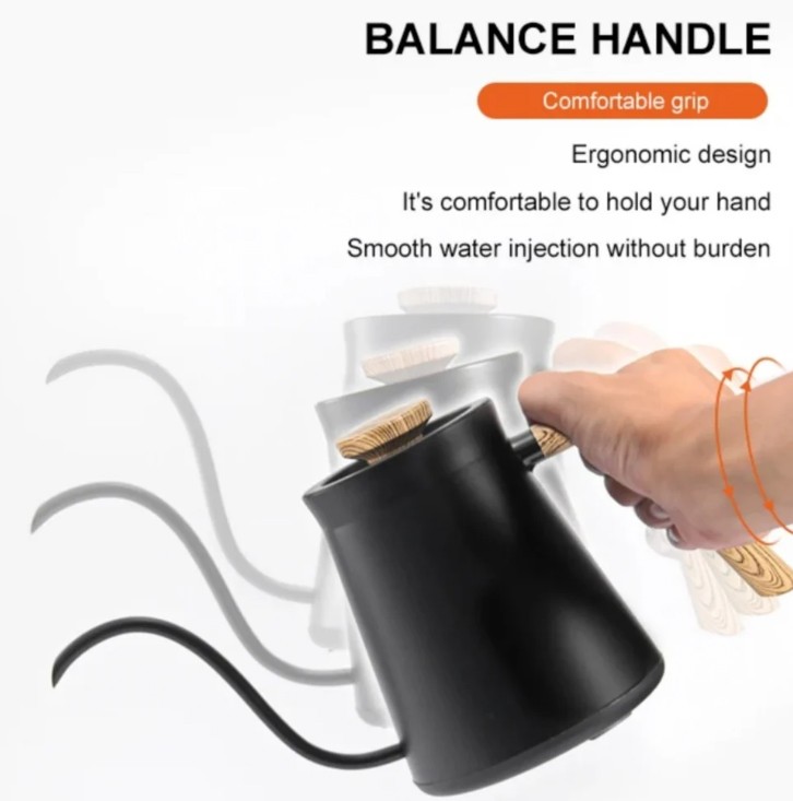 غلاية كوف الذكية للترشيح 600 مل - لون اسود | Smart Pour Kettle 600ML