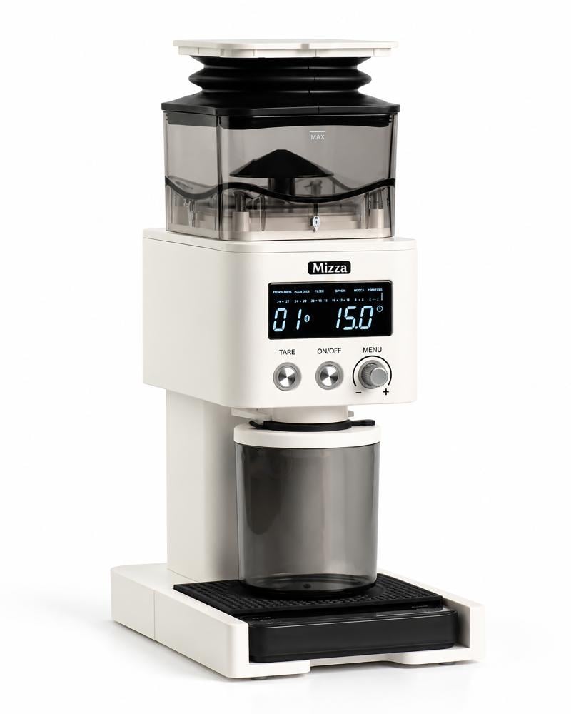 مطحنة ميزا - Mizza Grinder with Scale - White