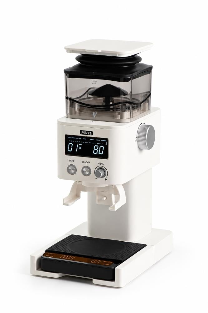 مطحنة ميزا - Mizza Grinder with Scale - White