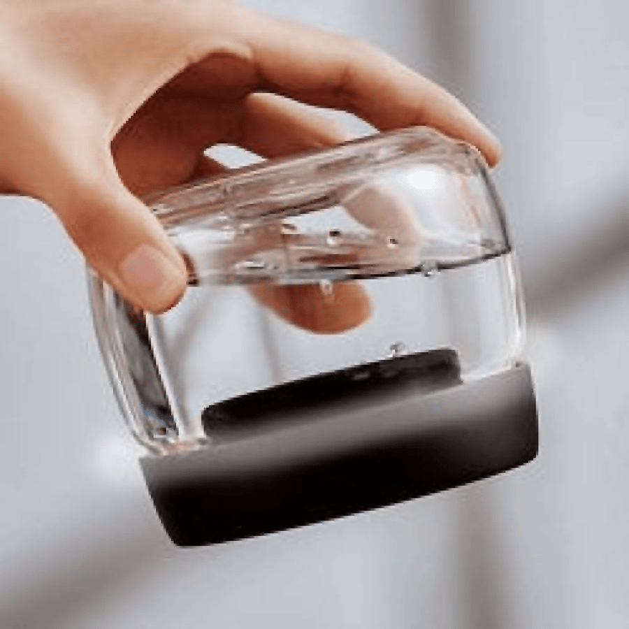 وعاء حفظ حبوب القهوة - زجاج 1.2 لتر -اسود  | Glass Canister Coffee