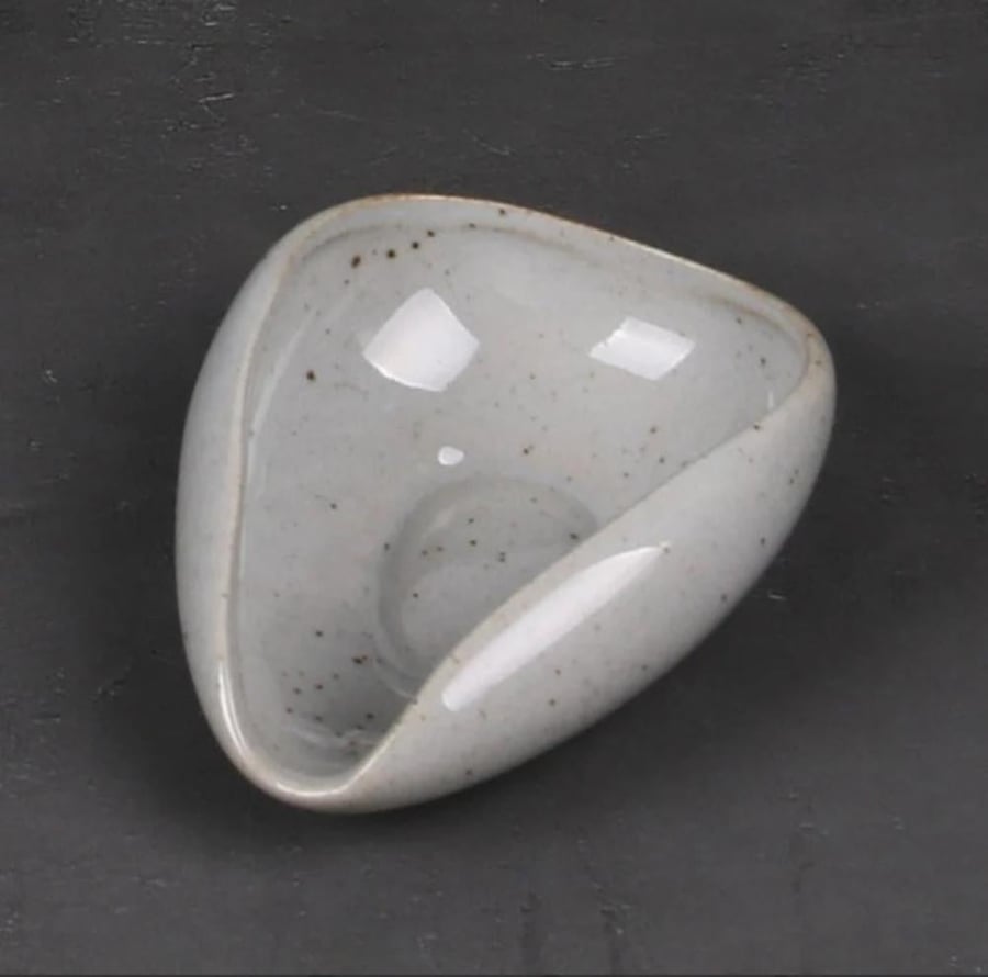 صحن وعاء سيراميك جمع و وزن البن محار - رمادي | Ceramic Beans