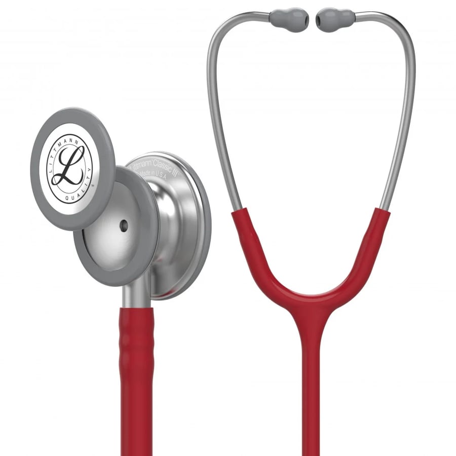 سماعة طبيب ليتمان كلاسيك 3 الاصلية - Littmann Classic 3 Burgundy Red Regular Edition 5627