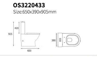 كرسي حمامات افرنجي لكبار السن و ذوي الاحتياجات الخاصة  HANDICAP WATER CLOSET, S-TRAP