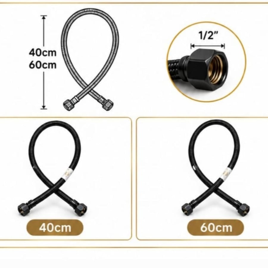 لي سخان أسود - ذهبي – 40cm - 60cm
