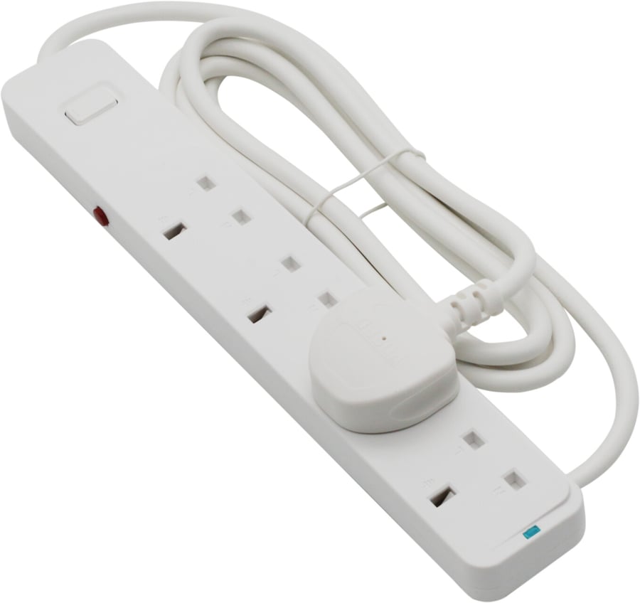 Electrical extension cord 4 outlets 3 meters
