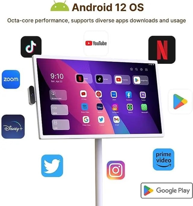 شاشة Taktik لمس متنقلة - 32 بوصة - Android 13
