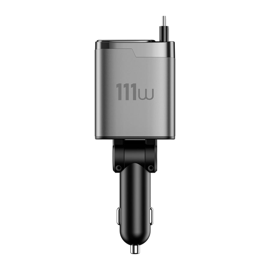 شاحن سيارة سريع Helix Pro بقوة 111 واط بمنفذي USB-A وC Wi-CC034