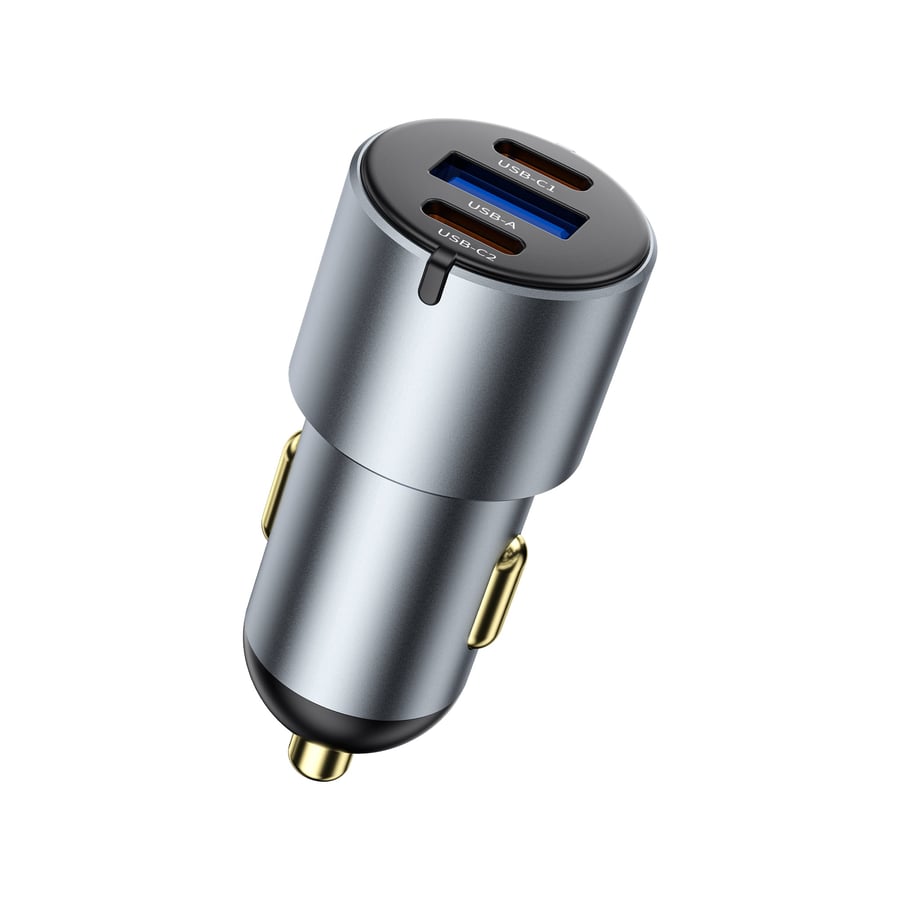 شاحن سيارة سريع Nano Pro بقوة 60 واط بمنفذي USB-A وC Wi-CC032