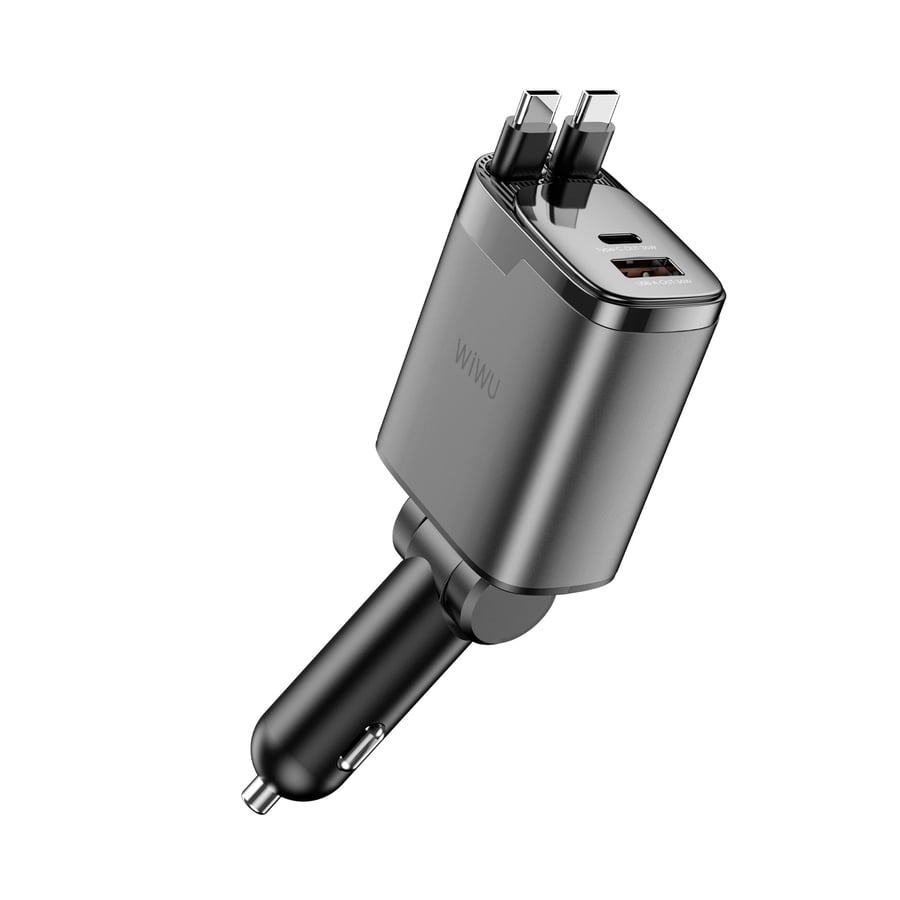 شاحن سيارة سريع Helix Pro بقوة 111 واط بمنفذي USB-A وC Wi-CC034