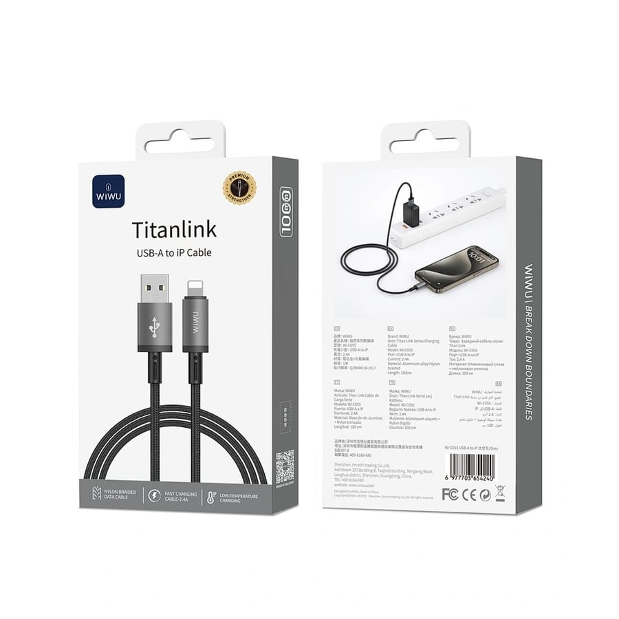 كابل شحن سلسلة Titanlink بطول 1 متر Wi-C055 A-L