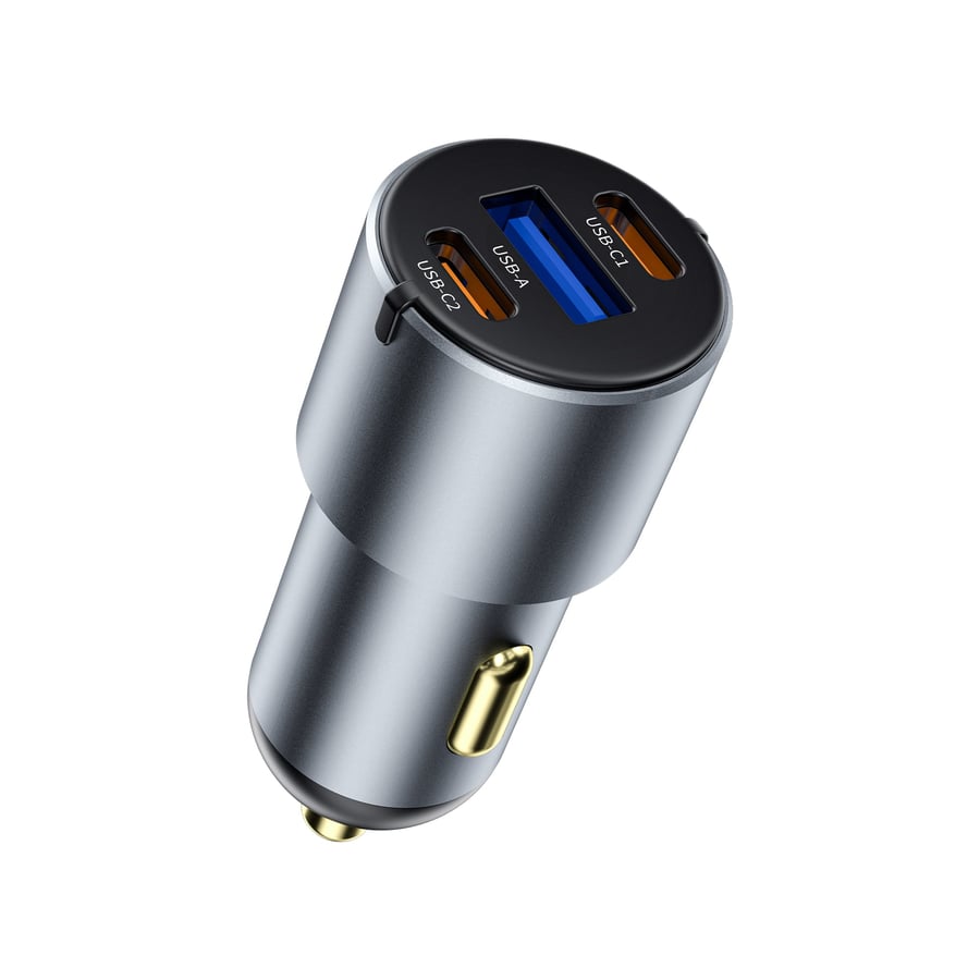 شاحن سيارة سريع Nano Pro بقوة 60 واط بمنفذي USB-A وC Wi-CC032