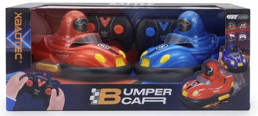 مجموعة سيارات التصادم اللاسلكية المزدوجة - BUMPER CAR BATTLE