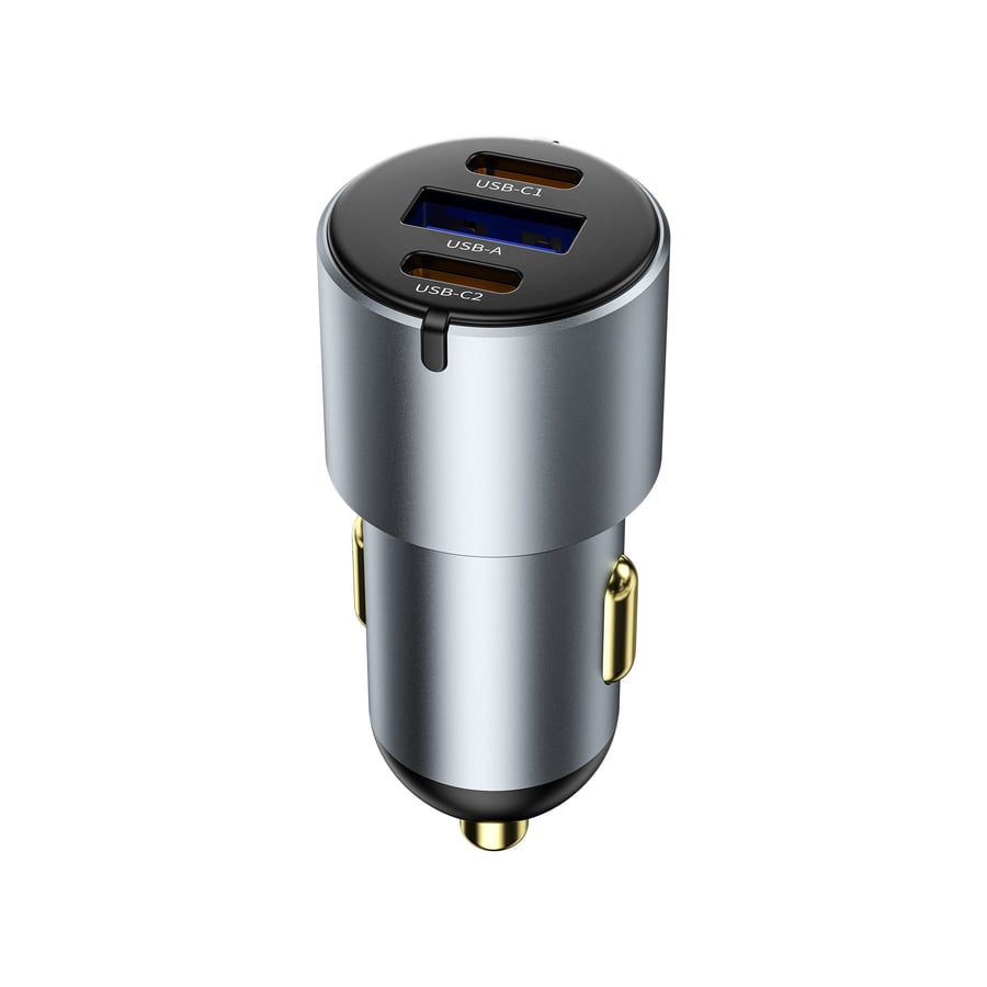 شاحن سيارة سريع Nano Pro بقوة 60 واط بمنفذي USB-A وC Wi-CC032