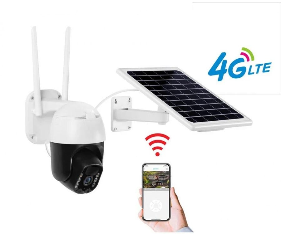 كاميرا مراقبة تعمل بالطاقة الشمسية IDEA-TECH 4G،  عالية الدقة 2 ميجابكسل  مقاومة للماء،  كاميرا خارجية تعمل بالطاقة الشمسية