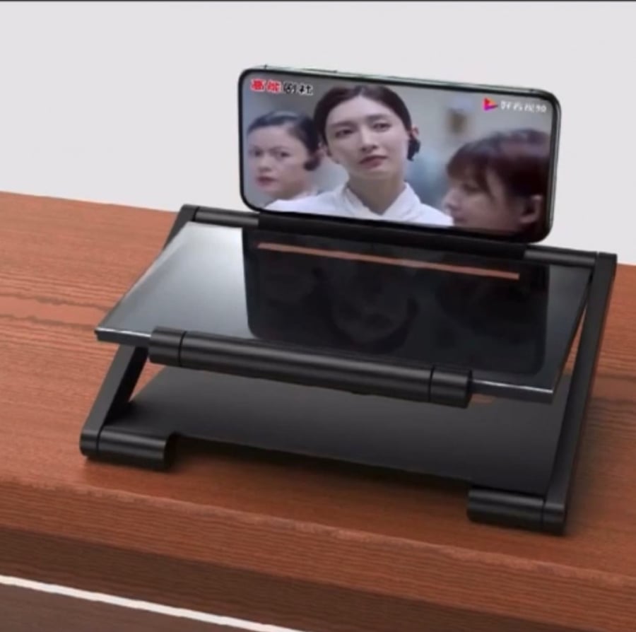 Mobile phone screen magnifier with stand