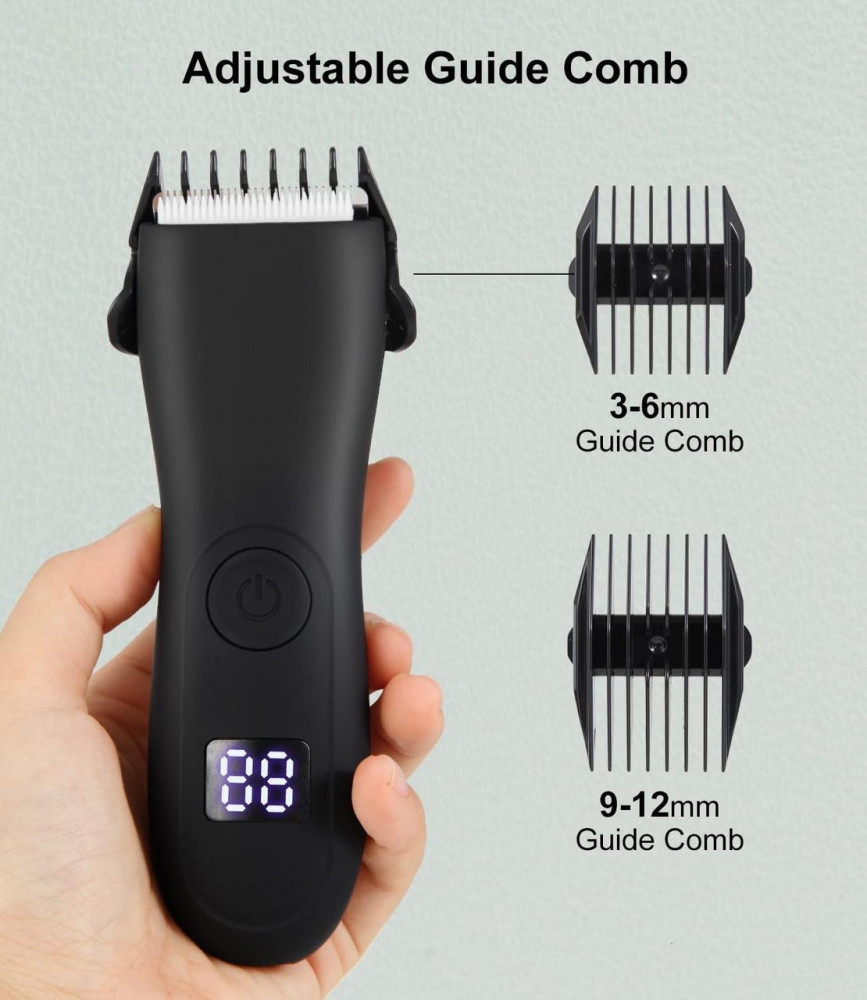 A special shaver for sensitive areas, operates with charging.