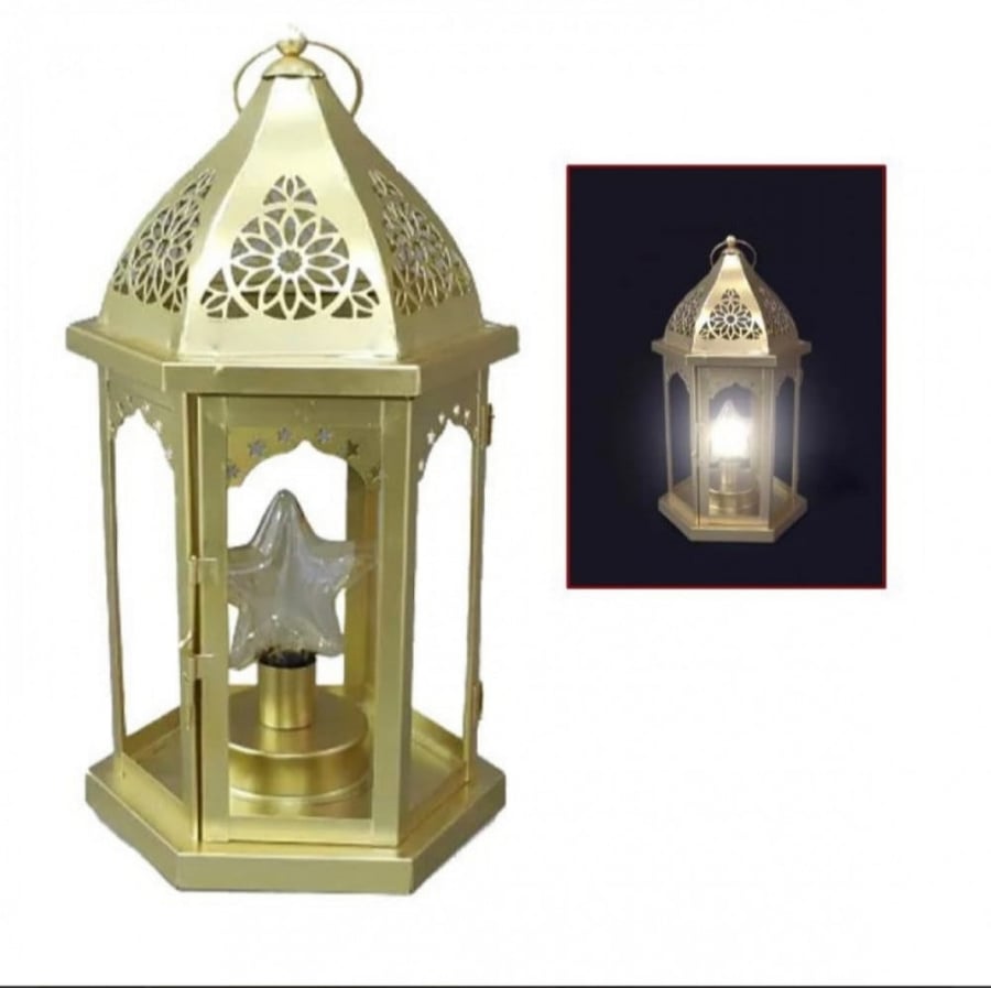 Ramadan lantern inside it a shining star