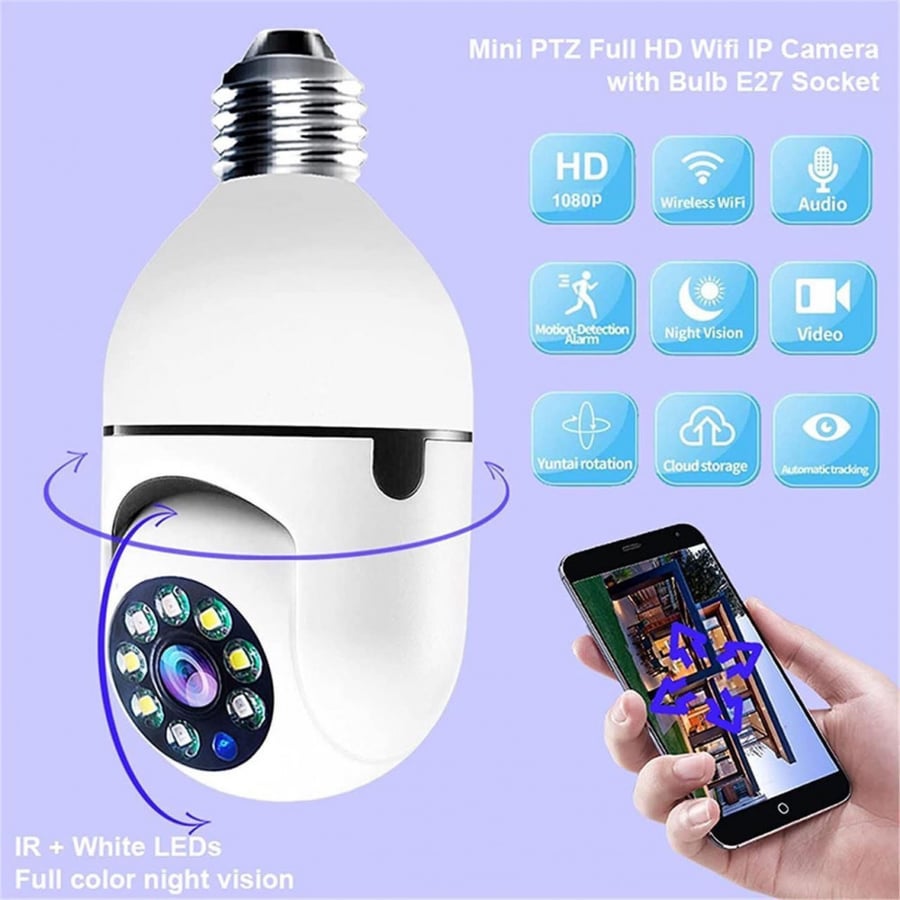 2022 new HD 360 CCTV camera equipped with Wi-Fi service security light monitoring Wifi IP moving camera