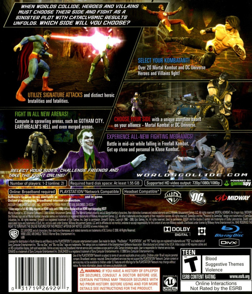Mortal Kombat vs DC Universe