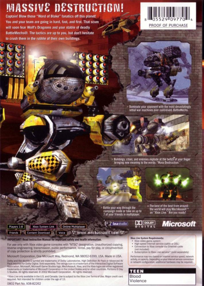 MechAssault (NTSC)