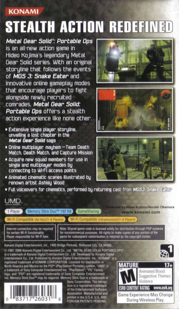 Metal Gear Solid Portable Ops