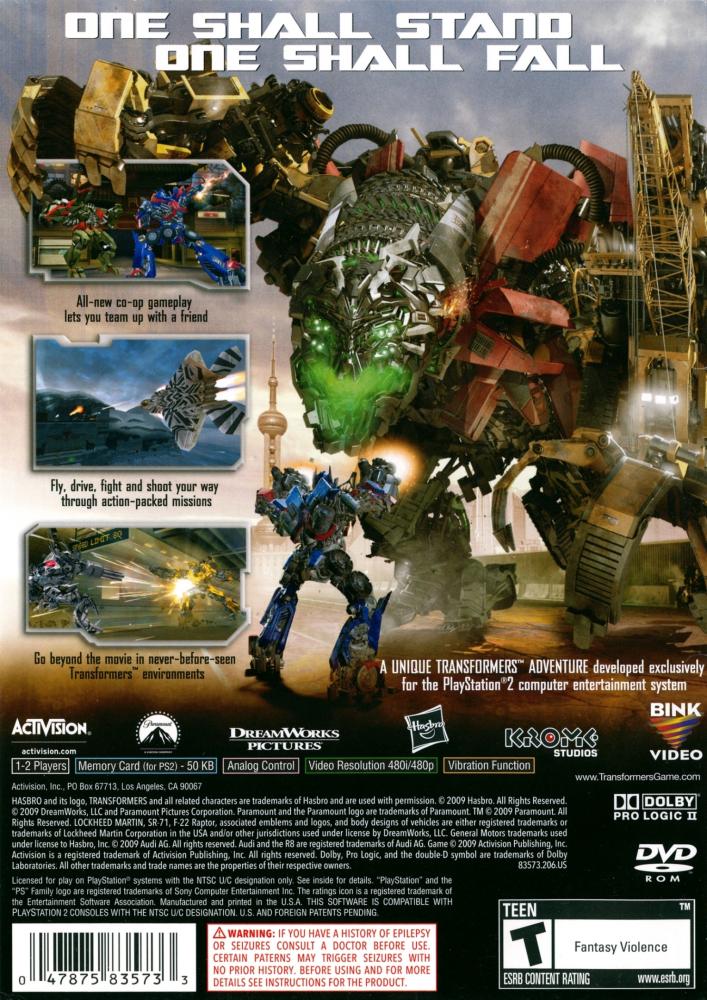 Transformers Revenge of the Fallen (NTSC)