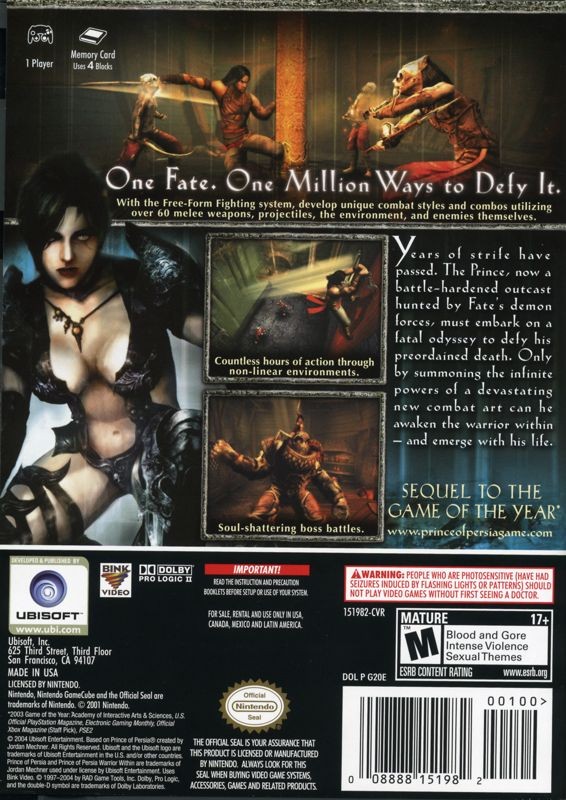 Prince of Persia Warrior Within (NTSC)