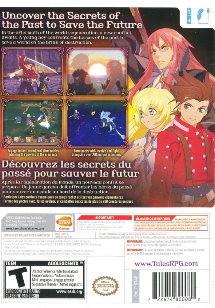 Tales of Symphonia Dawn of the New World (NTSC)