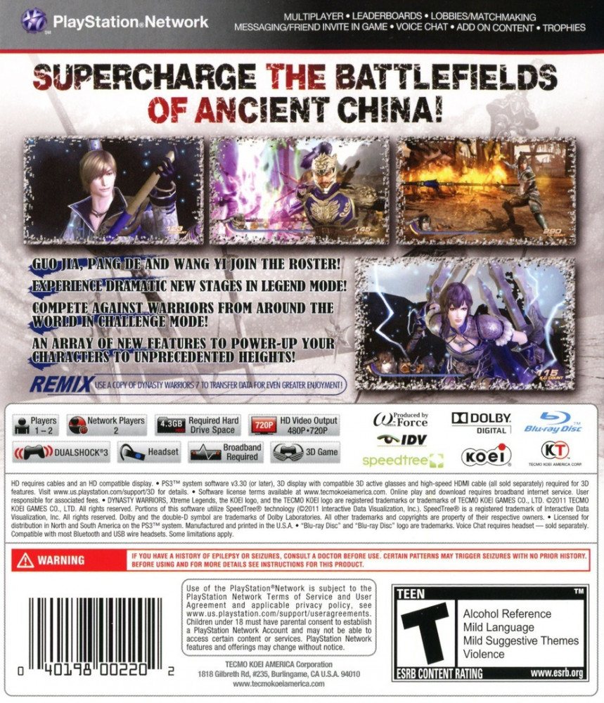 Dynasty Warriors 7 Xtreme Legends