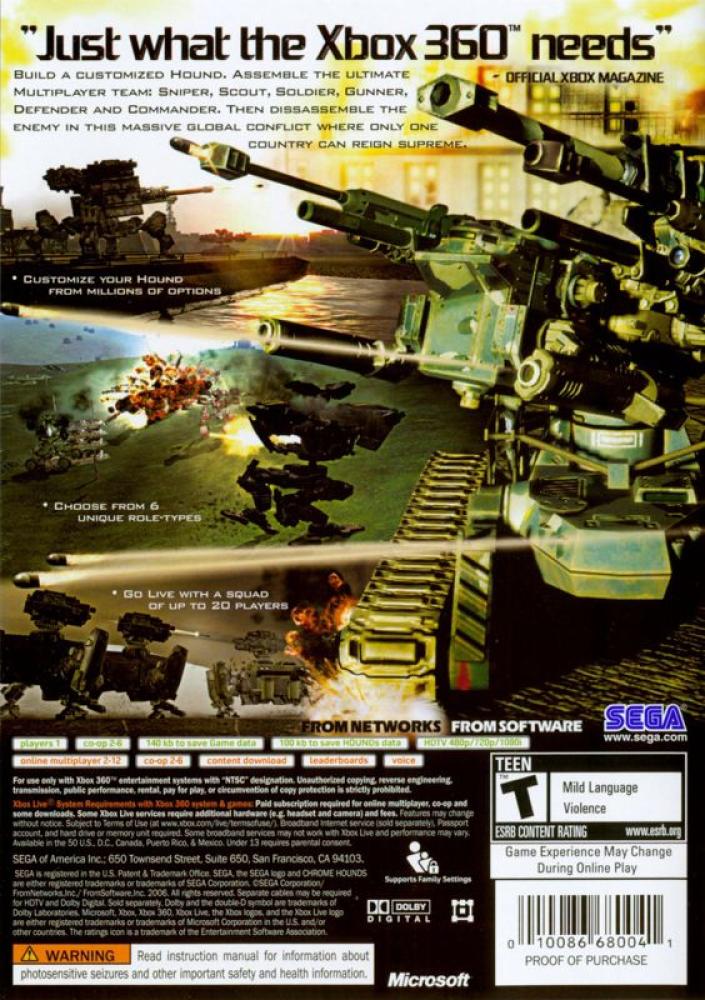 Chromehounds (NTSC)