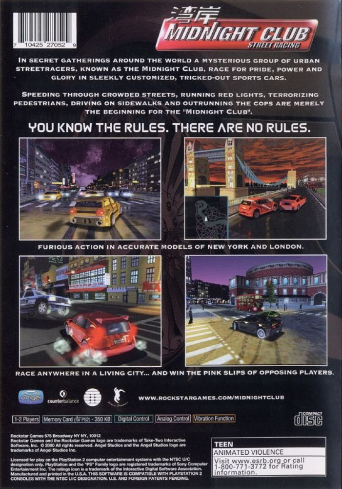 Midnight Club Street Racing (NTSC)