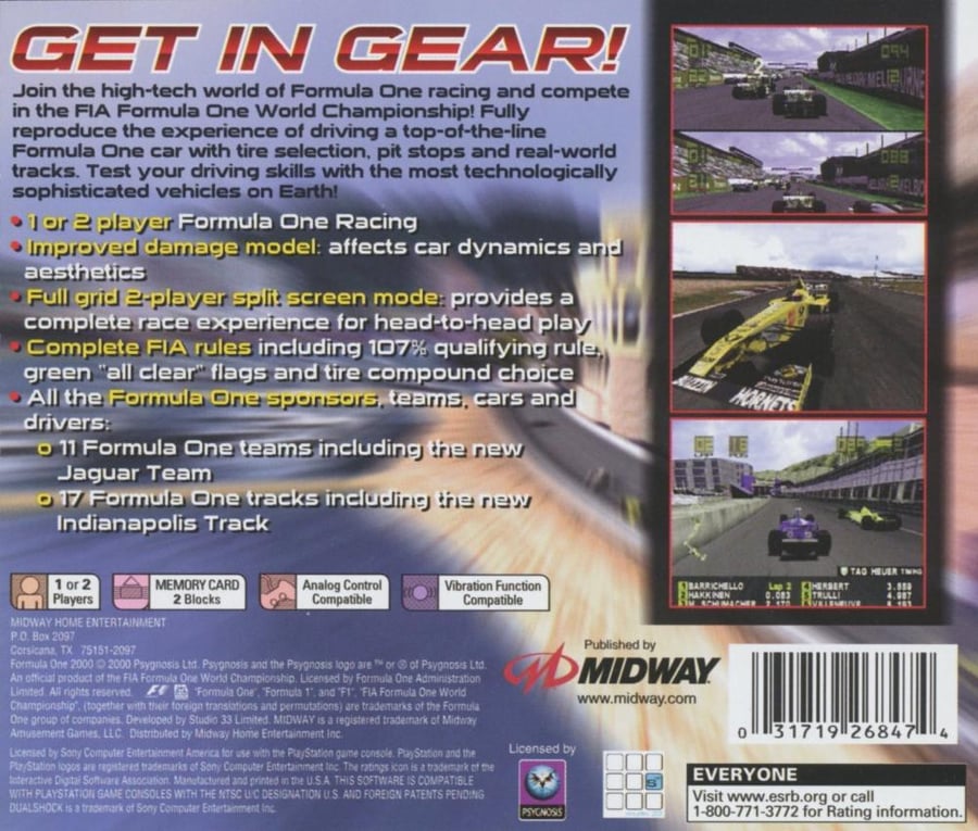 Formula One 2000 (NTSC)