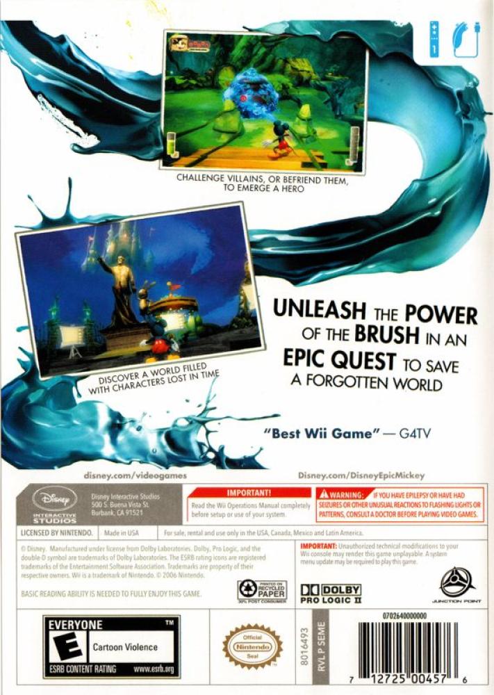 Disney Epic Mickey (NTSC)