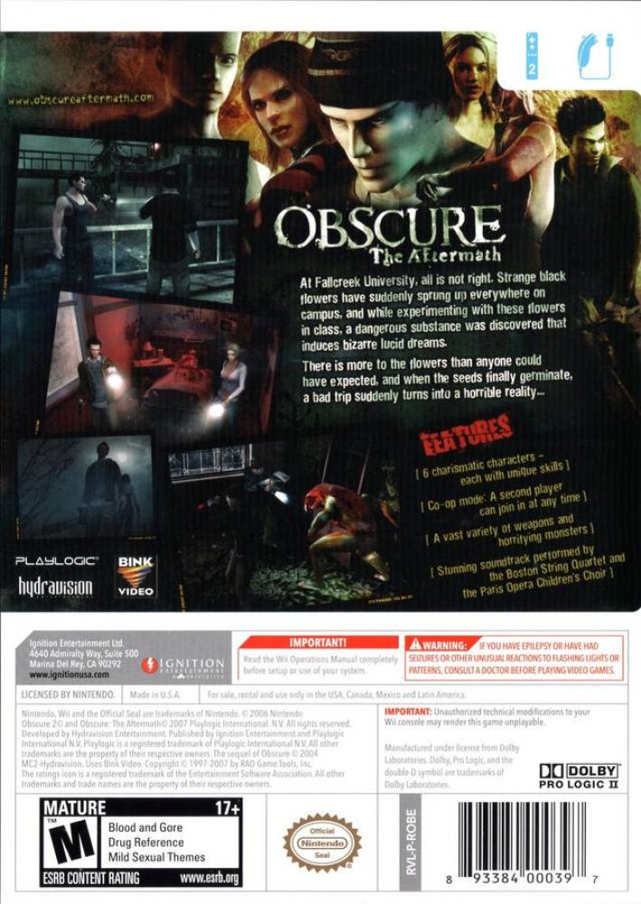 Obscure the Aftermath (NTSC)