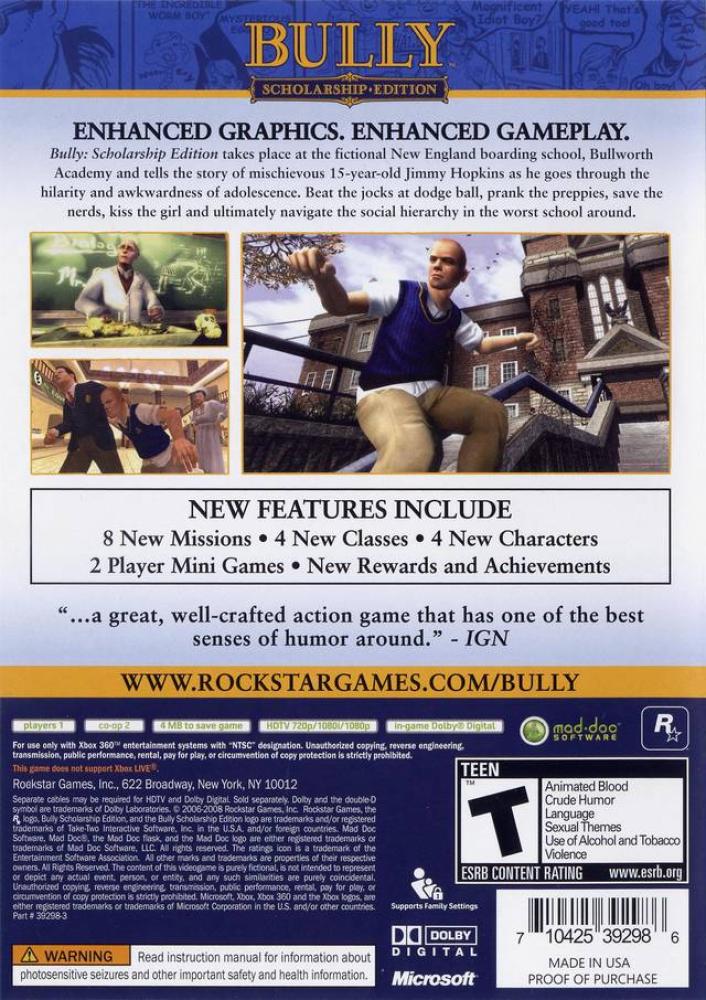 Bully Scholarship Edition (NTSC)