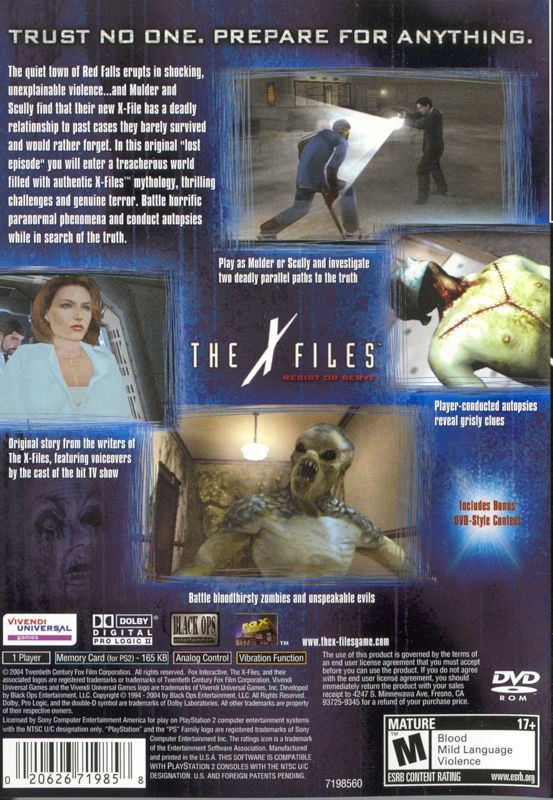 The X Files Resist or Serve (NTSC)